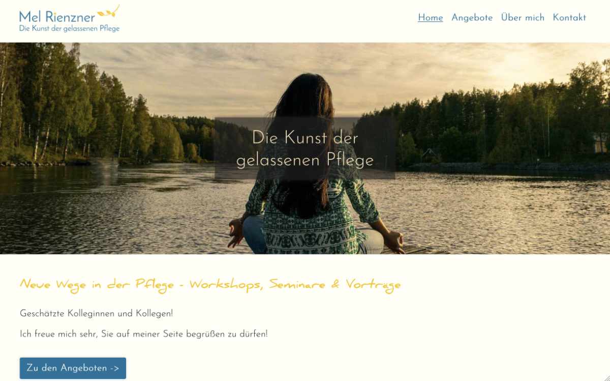 Laptop Bildschirm mit Bild von einer sitzenden Frau, die am See Yoga macht